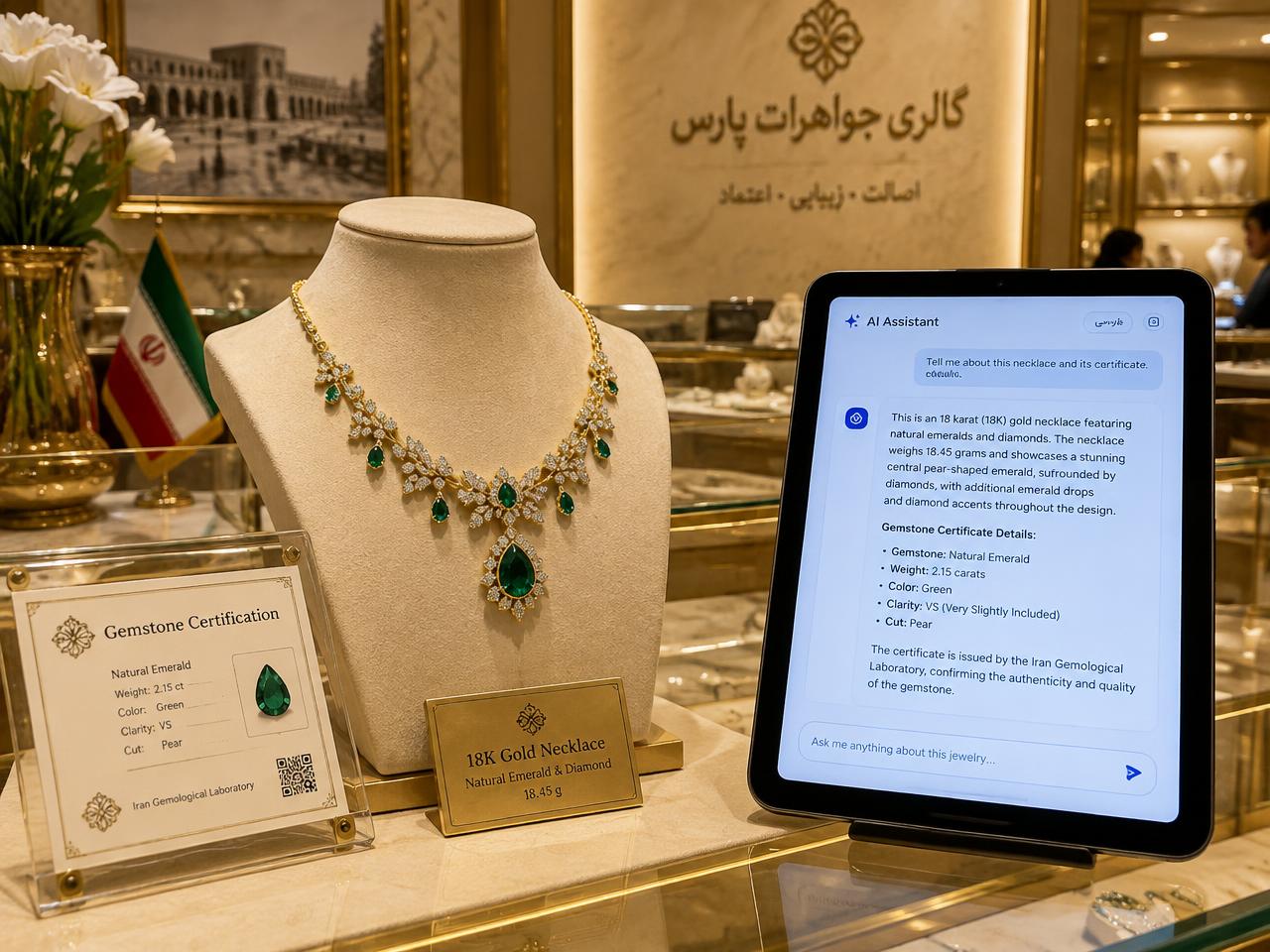 معرفی هوشمندانه و پرجزئیات تمام قطعات ویترین